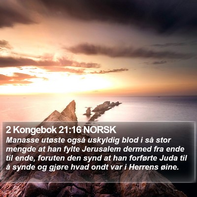 2 Kongebok 21:16 NORSK Bible Verse Image
