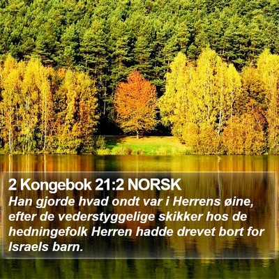 2 Kongebok 21:2 NORSK Bible Verse Image