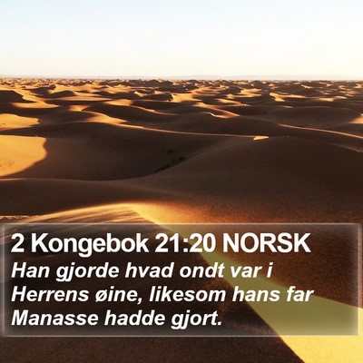 2 Kongebok 21:20 NORSK Bible Verse Image