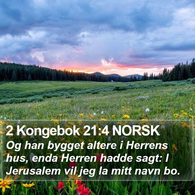 2 Kongebok 21:4 NORSK Bible Verse Image