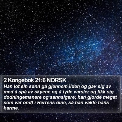 2 Kongebok 21:6 NORSK Bible Verse Image