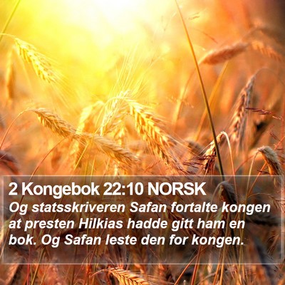 2 Kongebok 22:10 NORSK Bible Verse Image