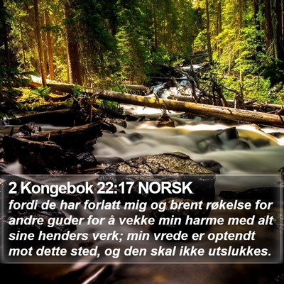 2 Kongebok 22:17 NORSK Bible Verse Image