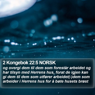 2 Kongebok 22:5 NORSK Bible Verse Image