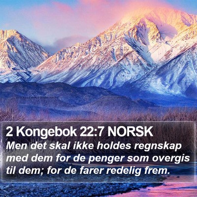 2 Kongebok 22:7 NORSK Bible Verse Image