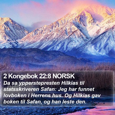 2 Kongebok 22:8 NORSK Bible Verse Image