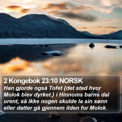 2 Kongebok 23:10 NORSK Bible Verse Image