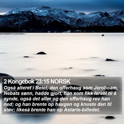 2 Kongebok 23:15 NORSK Bible Verse Image