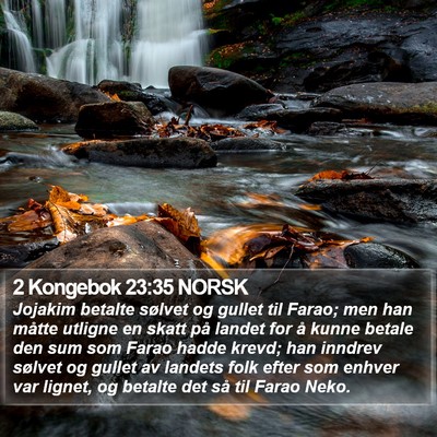 2 Kongebok 23:35 NORSK Bible Verse Image