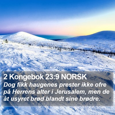 2 Kongebok 23:9 NORSK Bible Verse Image