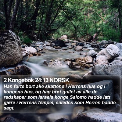 2 Kongebok 24:13 NORSK Bible Verse Image