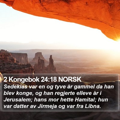 2 Kongebok 24:18 NORSK Bible Verse Image