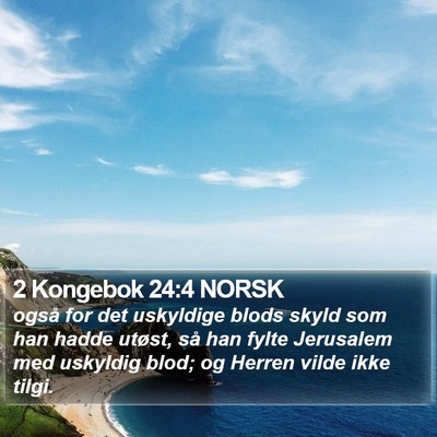 2 Kongebok 24:4 NORSK Bible Verse Image