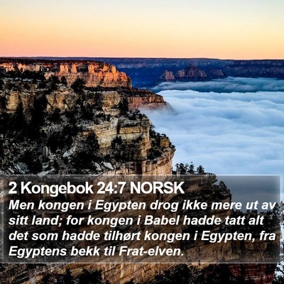 2 Kongebok 24:7 NORSK Bible Verse Image