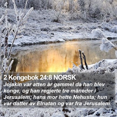 2 Kongebok 24:8 NORSK Bible Verse Image