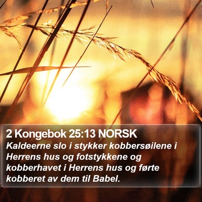 2 Kongebok 25:13 NORSK Bible Verse Image