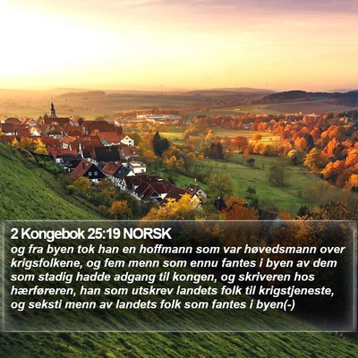 2 Kongebok 25:19 NORSK Bible Verse Image