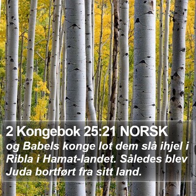 2 Kongebok 25:21 NORSK Bible Verse Image