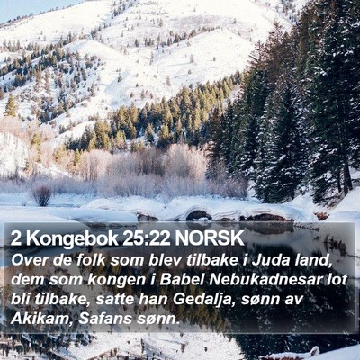 2 Kongebok 25:22 NORSK Bible Verse Image