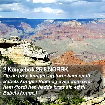 2 Kongebok 25:6 NORSK Bible Verse Image