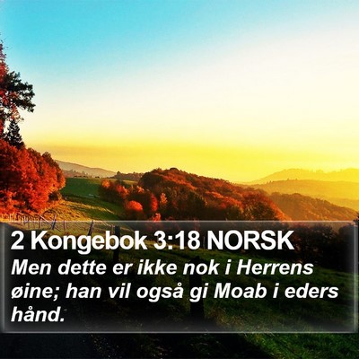 2 Kongebok 3:18 NORSK Bible Verse Image