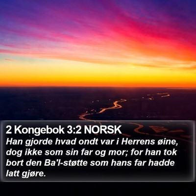 2 Kongebok 3:2 NORSK Bible Verse Image