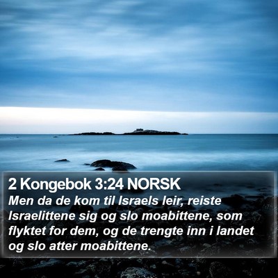 2 Kongebok 3:24 NORSK Bible Verse Image