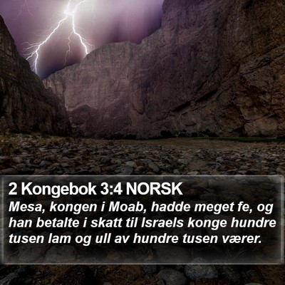 2 Kongebok 3:4 NORSK Bible Verse Image