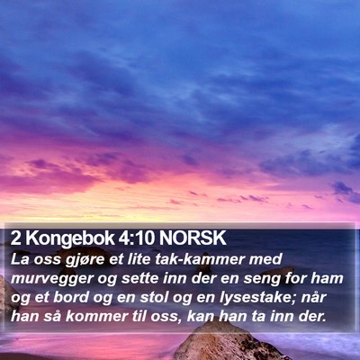 2 Kongebok 4:10 NORSK Bible Verse Image