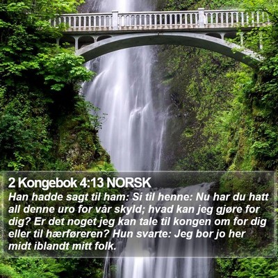 2 Kongebok 4:13 NORSK Bible Verse Image