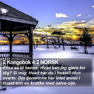 2 Kongebok 4:2 NORSK Bible Verse Image