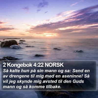 2 Kongebok 4:22 NORSK Bible Verse Image