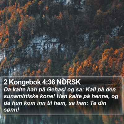 2 Kongebok 4:36 NORSK Bible Verse Image
