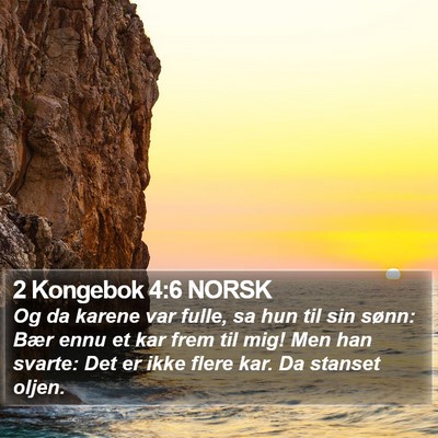2 Kongebok 4:6 NORSK Bible Verse Image