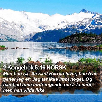 2 Kongebok 5:16 NORSK Bible Verse Image