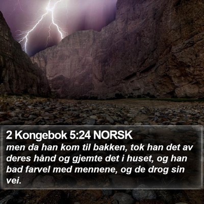2 Kongebok 5:24 NORSK Bible Verse Image