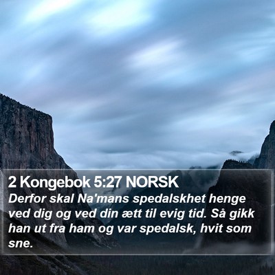 2 Kongebok 5:27 NORSK Bible Verse Image