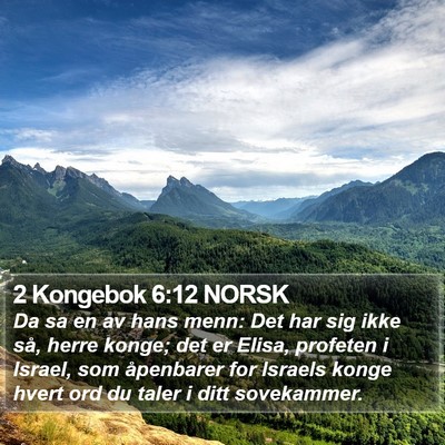 2 Kongebok 6:12 NORSK Bible Verse Image