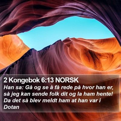 2 Kongebok 6:13 NORSK Bible Verse Image