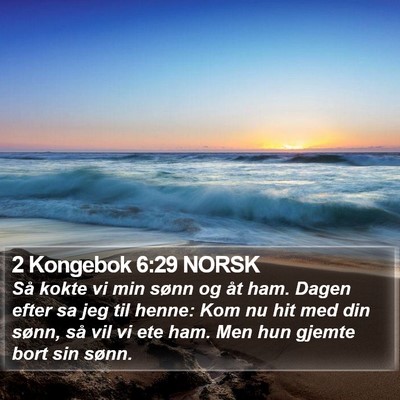 2 Kongebok 6:29 NORSK Bible Verse Image