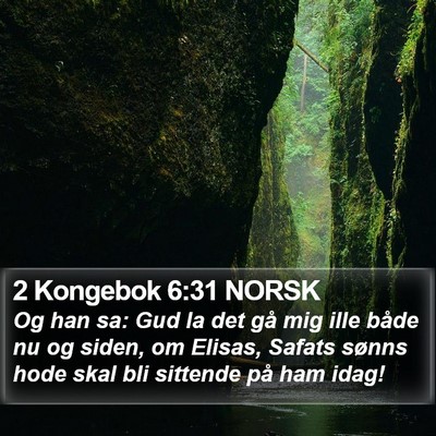 2 Kongebok 6:31 NORSK Bible Verse Image