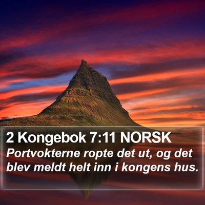 2 Kongebok 7:11 NORSK Bible Verse Image