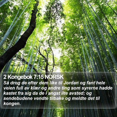 2 Kongebok 7:15 NORSK Bible Verse Image
