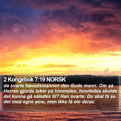 2 Kongebok 7:19 NORSK Bible Verse Image