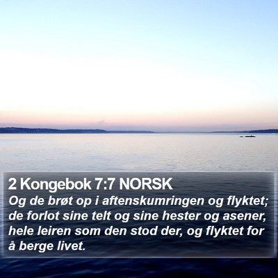 2 Kongebok 7:7 NORSK Bible Verse Image