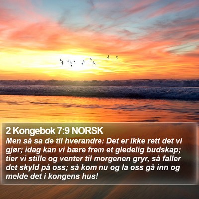 2 Kongebok 7:9 NORSK Bible Verse Image