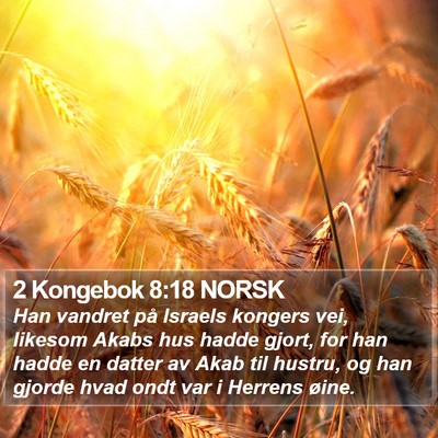 2 Kongebok 8:18 NORSK Bible Verse Image