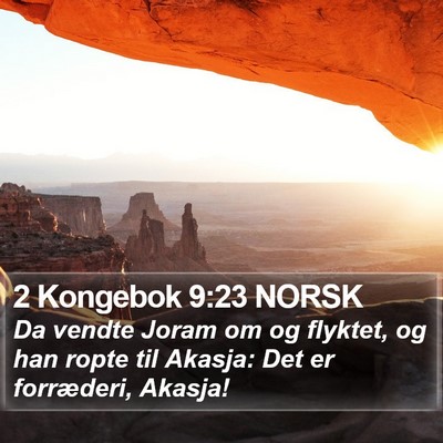 2 Kongebok 9:23 NORSK Bible Verse Image