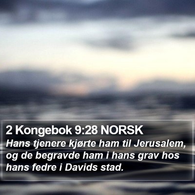 2 Kongebok 9:28 NORSK Bible Verse Image