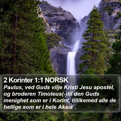 2 Korinter 1:1 NORSK Bible Verse Image